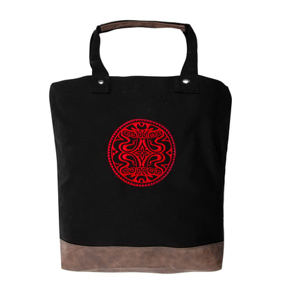 BLACK/RED DOSE LOGO TOTE BAG