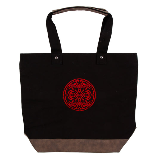 BLACK/RED DOSE LOGO TOTE BAG
