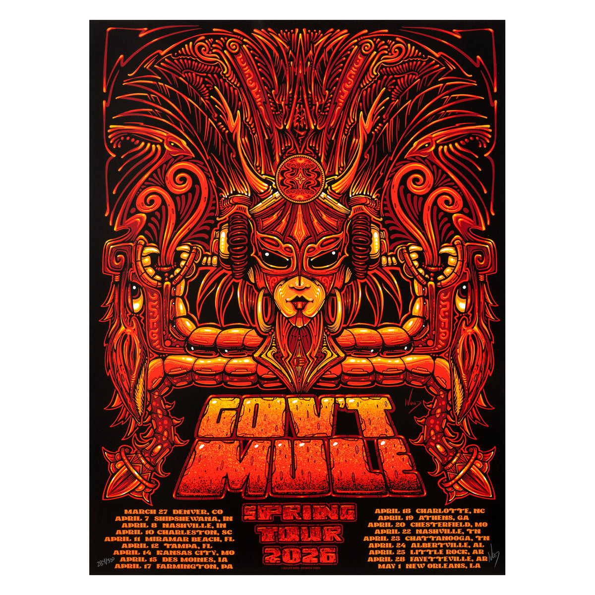 SPRING 2026 TOUR POSTER BY JEFF WOOD
